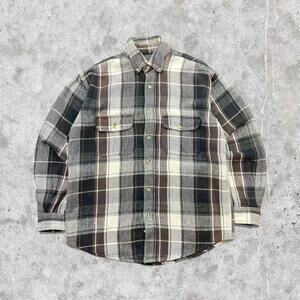 90's Textured Cozy Cotton Tweed Flannel